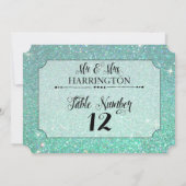 Tafelnummer Aqua Glitter Mr. & Mrs. Modern Fab (Achterkant)