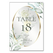 TAFELNUMMER | Aquarel Ivoor Gele Rozen Knopjes (Voorkant)