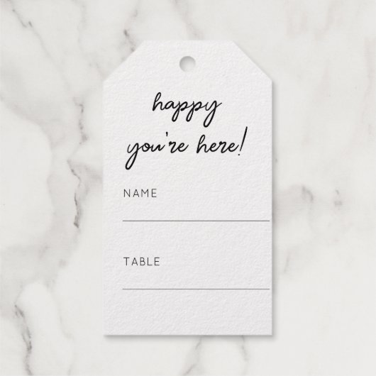 Tafelnummer Bagagelabel paar Initialen Modern Cadeaulabels (Achterkant)