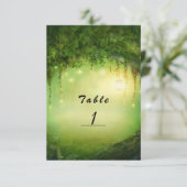 Tafelnummer betoverend bos en licht (Staand voorkant)