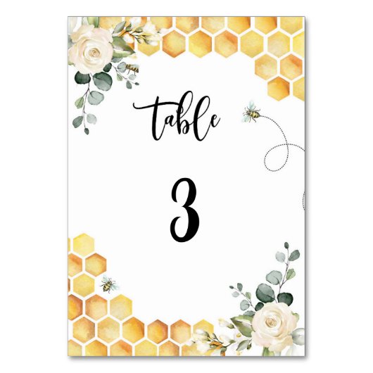 Tafelnummer bijenbruiloft (Voorkant)