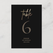 Tafelnummer Black Gold 50ste Verjaardagsfeestje (Voorkant)