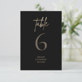 Tafelnummer Black Gold 50ste Verjaardagsfeestje (Staand voorkant)
