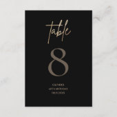 Tafelnummer Black Gold 60ste Verjaardagsfeestje (Voorkant)