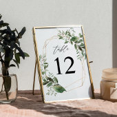 Tafelnummer 'Bladeren & Eucalyptus Goud'