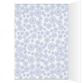 Tafelnummer Blank Blue Teddy beer bruiloft (Binnen (Links))