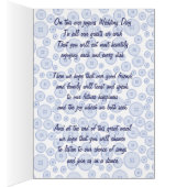 Tafelnummer Blank Blue Teddy beer bruiloft (Binnen (Rechts))