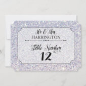 Tafelnummer Blauw Glitter Mr. & Mrs. Modern Fab (Voorkant)