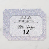 Tafelnummer Blauw Glitter Mr. & Mrs. Modern Fab (Voorkant / Achterkant)