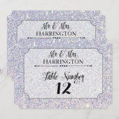 Tafelnummer Blauwe Glitters Mr. & Mrs. Modern Fab (Voorkant / Achterkant)