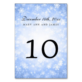 Tafelnummer Blauwe winter Wonderland Sparkle