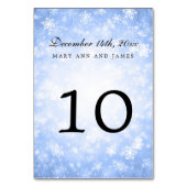 Tafelnummer Blauwe winter Wonderland Sparkle (Achterkant)