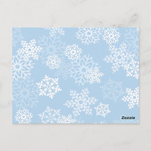 Tafelnummer Blauwe witte sneeuwvlokken (Achterkant)