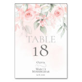 TAFELNUMMER | Blush Roze Cottage Rozen (Achterkant)