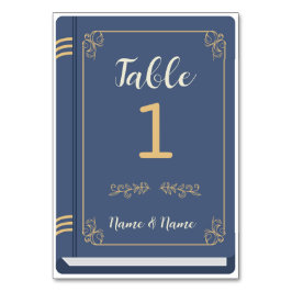 Tafelnummer Boek Bruiloft Bibliotheek Auteur Marin