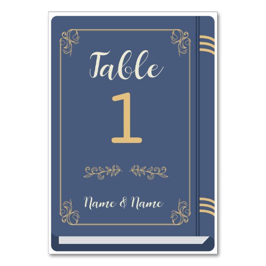 Tafelnummer Boek Bruiloft Bibliotheek Auteur Marin (Achterkant)