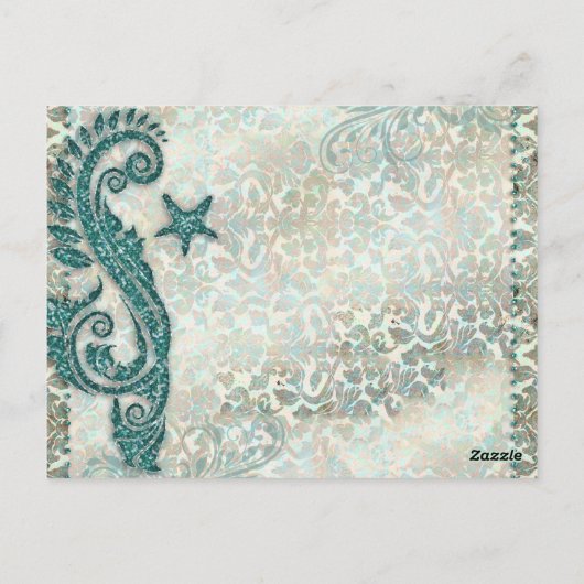 Tafelnummer Briefkaart Strand Bruiloft Dolfijn (Achterkant)