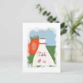 Tafelnummer briefkaarten, Princess Wedding (Staand voorkant)