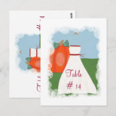 Tafelnummer briefkaarten, Princess Wedding (Voorkant / Achterkant)