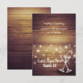 Tafelnummer Bruiloft Escort Champagneglaasjes Hout (Voorkant / Achterkant)