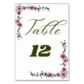 Tafelnummer bruiloft Kaart (Voorkant)