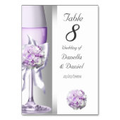 Tafelnummer bruiloft lavendel paars lilac (Achterkant)