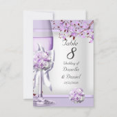 Tafelnummer Bruiloft Lavendel Paars Lilas 4 (Voorkant)