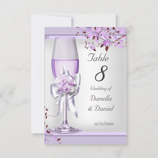 Tafelnummer Bruiloft Lavendel Paars Lilas 4 (Achterkant)