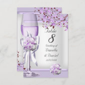 Tafelnummer Bruiloft Lavendel Paars Lilas 4 (Voorkant / Achterkant)