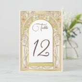 Tafelnummer bruiloft  retro kaart (Staand voorkant)