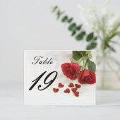 Tafelnummer bruiloft roos (Staand voorkant)