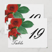 Tafelnummer bruiloft roos (Voorkant / Achterkant)