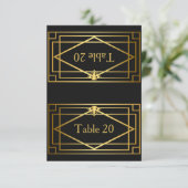 Tafelnummer, Bruiloft, Vergadering, Grote Gatsby,  Kaart (Staand voorkant)