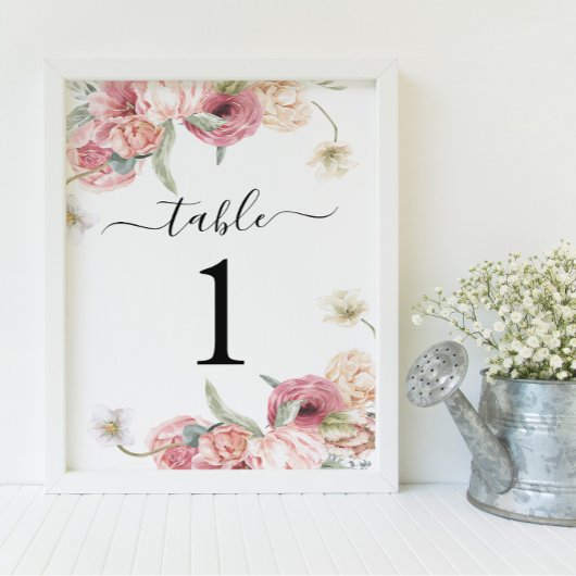 Tafelnummer bruiloftsreceptie | Annabeth
