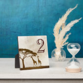 Tafelnummer bruin en eiwit Giraffe Fotoplaat (Insitu)