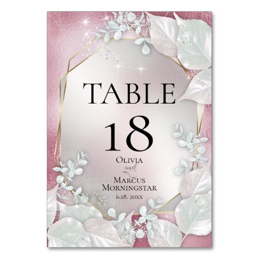 TAFELNUMMER | Burgundy Pearl Glans (Voorkant)