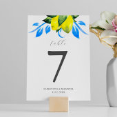 Tafelnummer Citroenen Italiaanse bruiloft