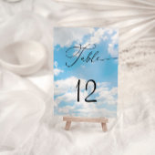 Tafelnummer Cloud Nine Blue Bruiloft