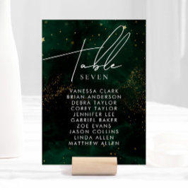 Tafelnummer Donkere Waterverf Groen Magisch Golden