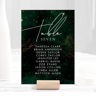 Tafelnummer Donkere Waterverf Groen Magisch Golden