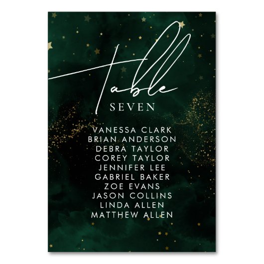 Tafelnummer Donkere Waterverf Groen Magisch Golden (Achterkant)