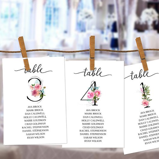 Tafelnummer één 'Roze Pioenrozen'