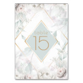 tafelnummer | Elegant Alabaster Waterverf Peony (Voorkant)