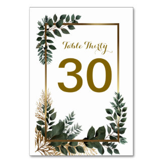 Tafelnummer Eucalyptus en Gold effect