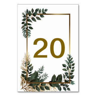Tafelnummer Eucalyptus en Goud effect