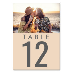 Tafelnummer Fototafel Bruiloftsreceptie