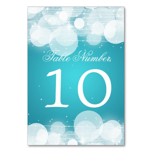 Tafelnummer Glow & Sparkle Turquoise (Voorkant)
