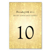 Tafelnummer Gold Folie Look Stars Confetti (Achterkant)