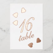 Tafelnummer Gold geperste harten Folie (Voorkant)