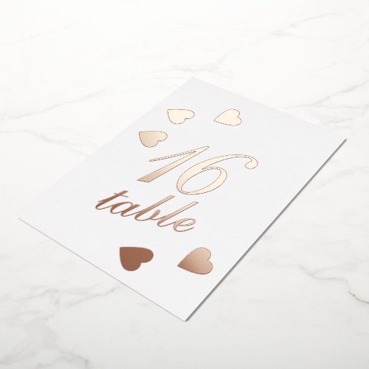 Tafelnummer Gold geperste harten Folie (Gedraaid)